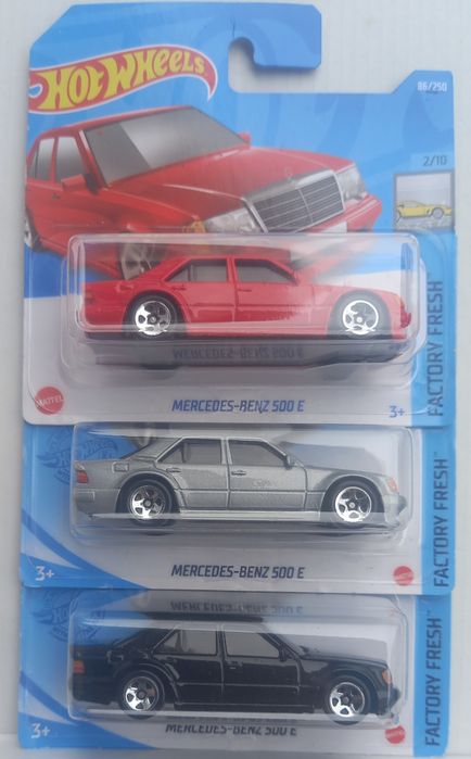 Conj 3 hot wheels mercedes-benz 500 E