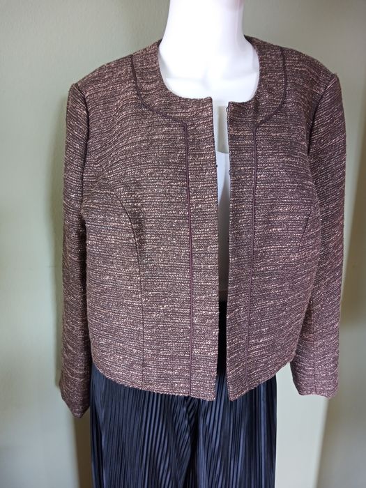 Zakiet brąz ze złotą nitką