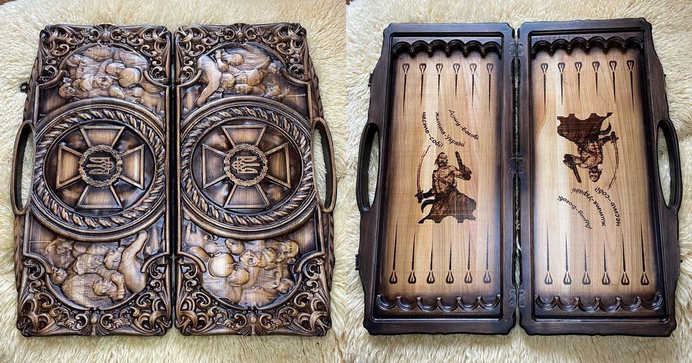 Подарункові набори для брата друга нарди та шахи