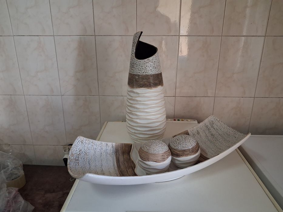 Conjunto decorativo em cerâmica