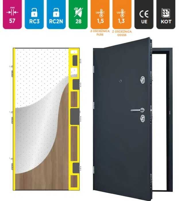 Drzwi zewnętrzne do mieszkań, domów DELTA, WIKĘD, GERDA