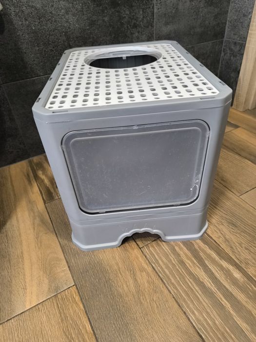 Kuweta dla kota z akcesoriami, duża gratis żwirek