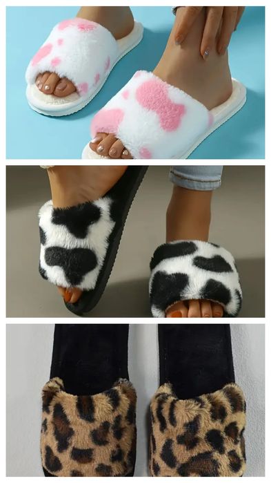 Пушистые тапочки капці домашні тапки меховые тапочки из меха модные