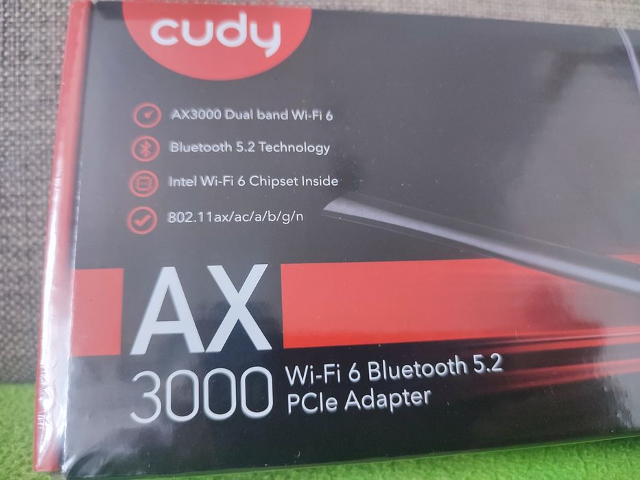 Cudy ax3000 wi-fi 6 bluetooth 5.2 Pcle adapter we3000 nowy okazja