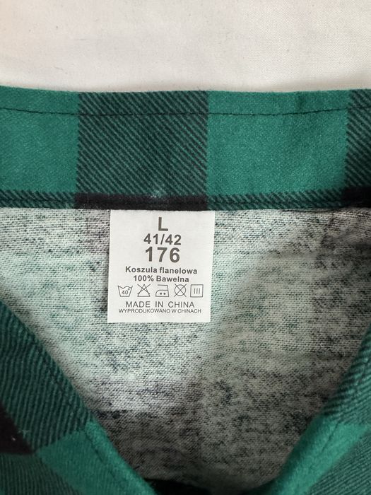 Koszula flanelowa w kratę  100% bawełna /  robocza