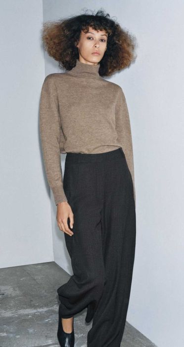 Nowe spodnie wełniane Zara Balloon rozmiar M ciemnoszare