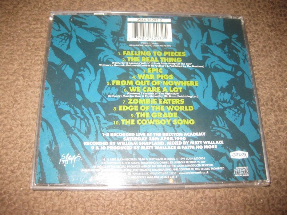 CD dos Faith No More "Live At The Brixton Academy" Portes Grátis!
