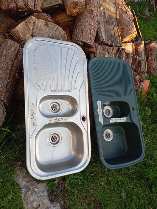 Lava louça são dois um em inox e outro em fibra