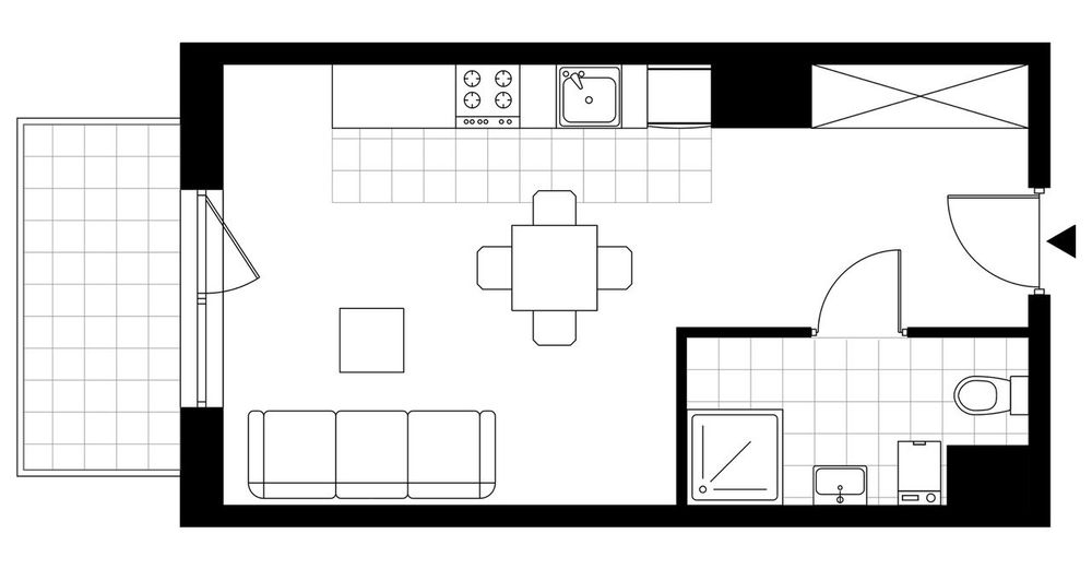 1-pokojowe mieszkanie 29m2 + balkon