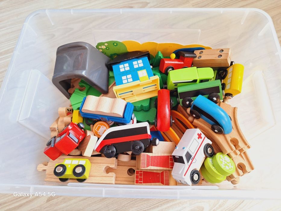 Tory drewniane duży zestaw XXL 170elementów