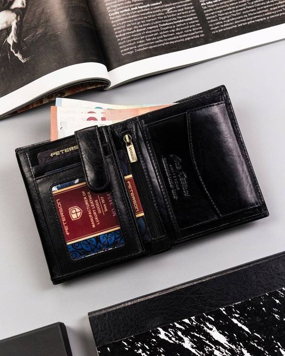 duży portfel męski bez zapięcia - peterson