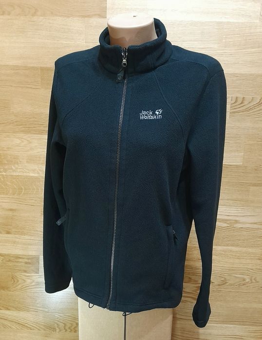 Жіноча фліска на блискавці Jack Wolfskin, чорного кольору Розмір L