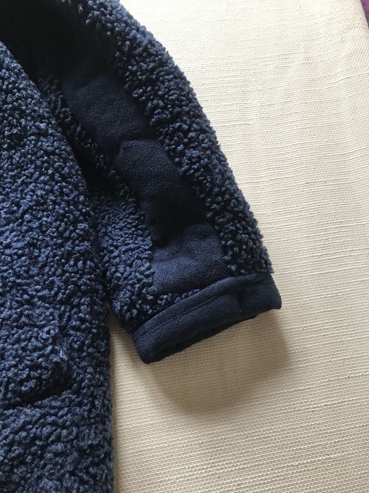 Casaco de pêlo encaracolado azul-marinho criança ZARA