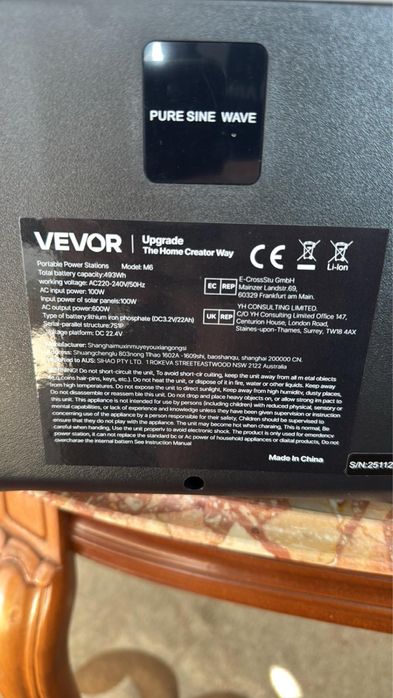 Vevor 430wh 100w