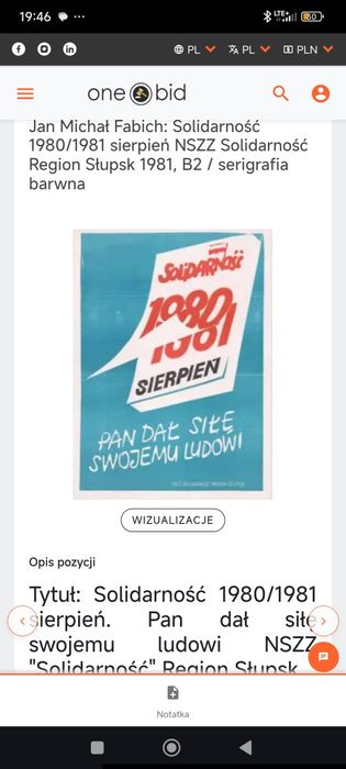 Plakat  - Solidarność - Polska 1981