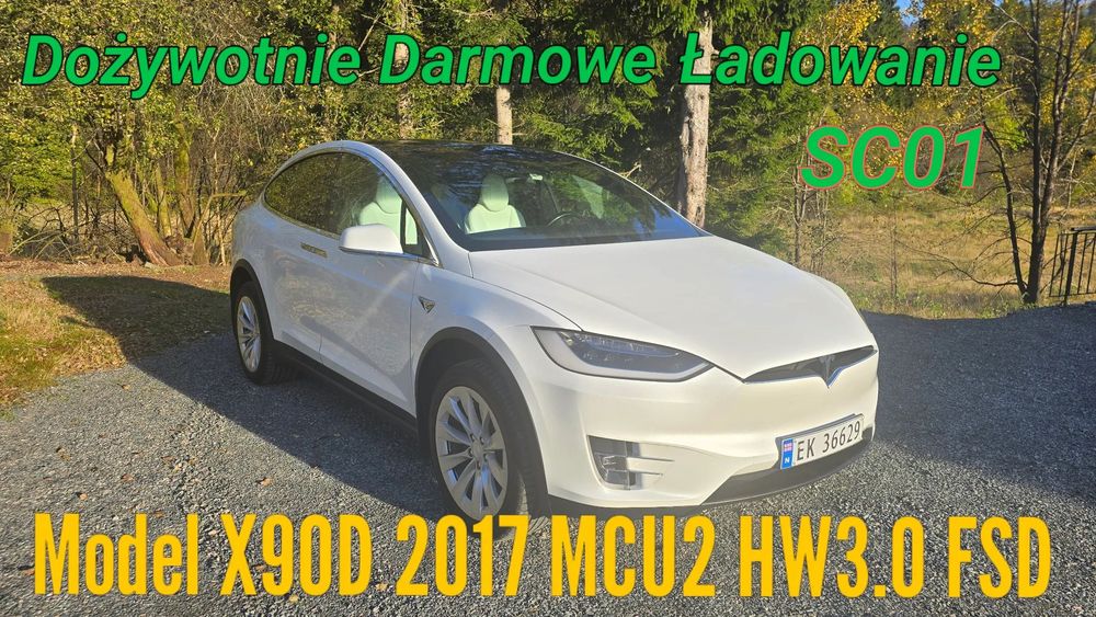 Tesla Model X 90D/Darmowe Ładowanie SC01/MCU2/HW3.0/FSD/Bezwypadkowy/Stan idealny