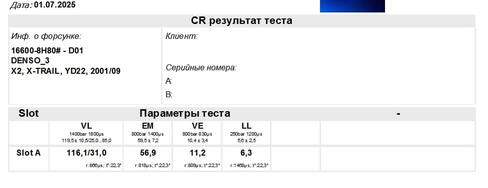 Форсунки Нісан ХТРЕЙЛ 2.2 Т30 відновлені