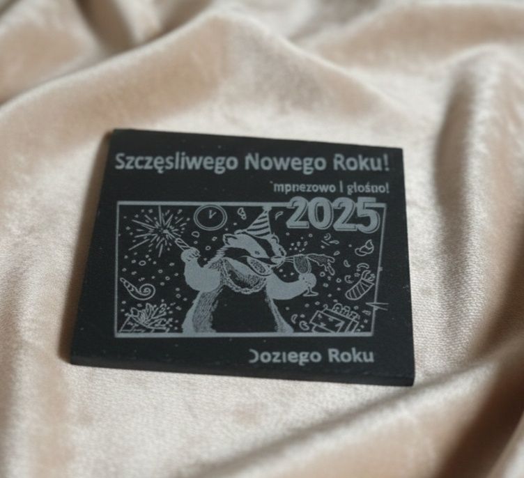 Grawer laserowy podkładki pod kubki z łupka