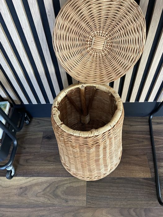 Wiklina puf ze schowkiem, wys .43 średnica 35 cm