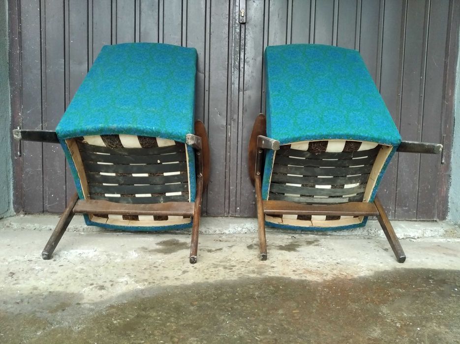 Zabytkowy fotel TON SMIDEK typ 6950 Czechosłowacja PRL antyk 2 sztuki