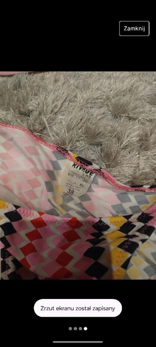 Strój kąpielowy dwuczęściowy różowy M we wzory