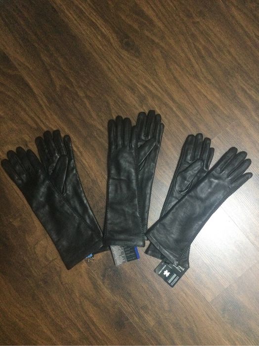 Шкіряні перчатки 3/4