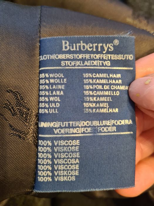 Płaszcz męski Burberrys Woolf & Camelhair