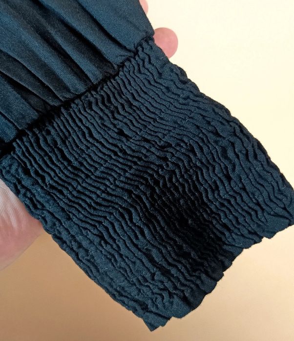 Pieces Bluzka Damska Czarna PC Paola LS Top EcoVero Nowa Metka R. S