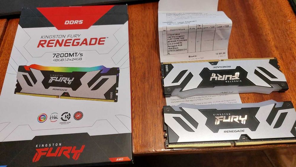 Оперативная Память  Kingstone ddr5 48gb 7200mt