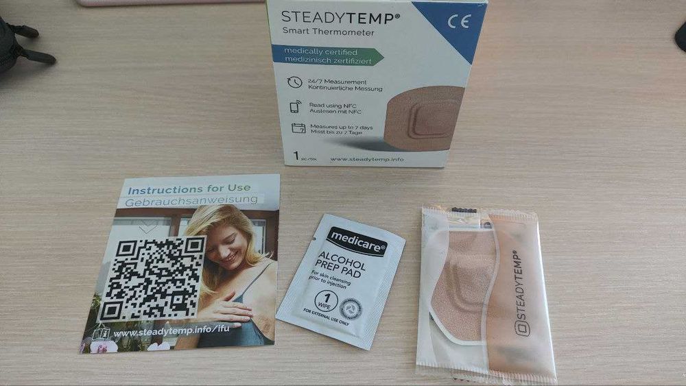 SteadyTemp® Smart Thermometer смарт термометр патч 1 шт новий