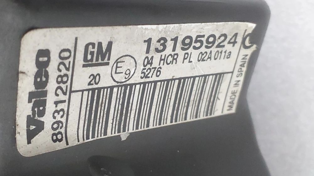 Ótica / farol direita OPEL Corsa C Van
