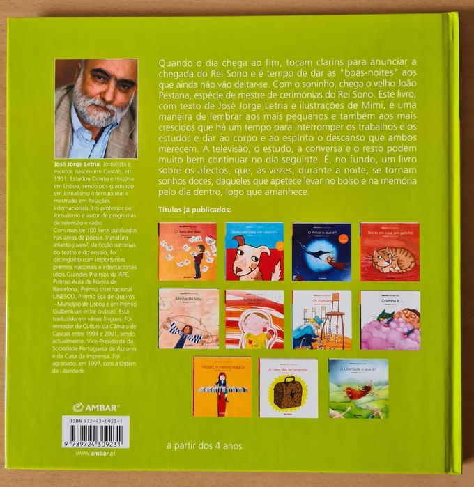 Livro infantil "O Livro das Boas-Noites", de José Jorge Letria