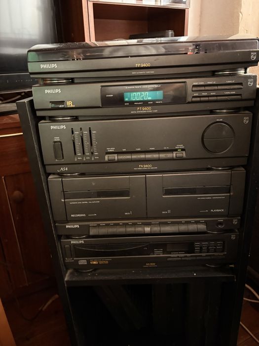Aparelhagem Vintage Philips 9400 Completa (Com Colunas) – 100% Funcional