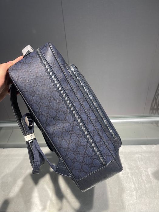 Рюкзак мужской синий Louis Vuitton GCC унисекс портфель ранец кожаный