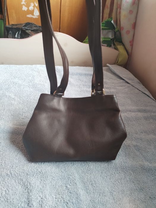 Mala castanha bolsa dupla.