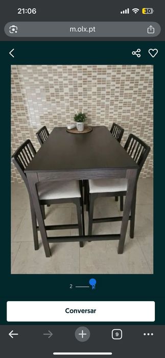Mesa alta Ikea tipo madeira