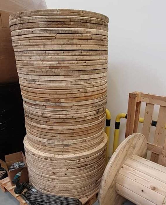 TALERZE ze szpuli KÓŁKA z rolek po kablach BLATY drewniane WYSYŁKA