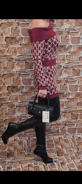 Przepiękna sukienka w kolorze bordo Marki Marciano by Guess