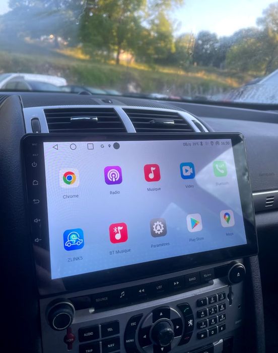 Rádio 2 DIN Android Peugeot 407 + 4 GB RAM + 32 GB ROM + Carplay+GPS
