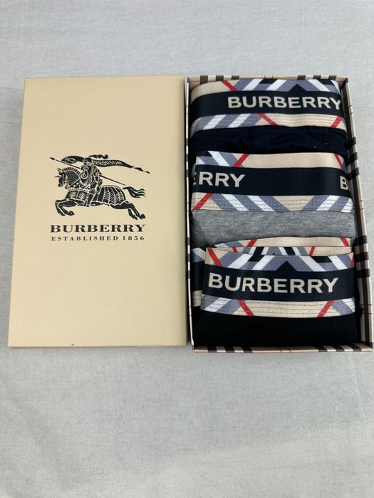 3pak męski bokserki Burberry kolory bielizna M-XXL premium