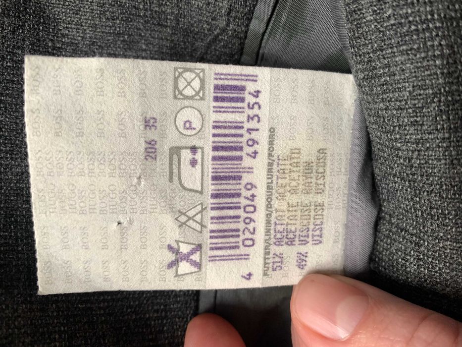 narynarka męska Hugo Boss vintage dziewicza wełna grafit wool casual