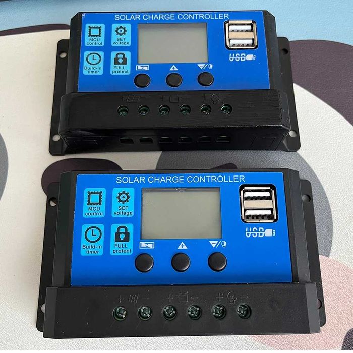 Мощный солнечный контроллер преобразователь с USB-портами 30A 12/24V