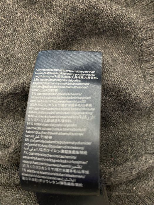 Tommy Hilfiger sweter męski 4XL  szary, extra stan, bawełna,kaszmir