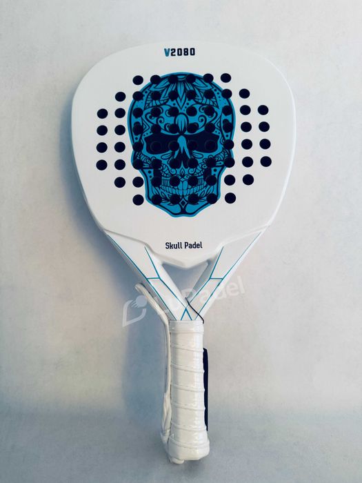 Ракетка для Падель (Padel) тенісу – Skull Padel V2080 White Blue 12K
