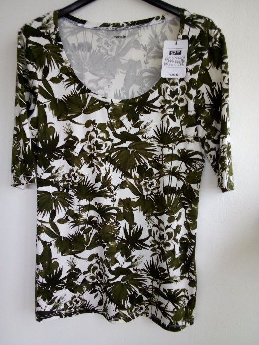 Blusa padrão verde - Tezenis - Tamanho L - Nova!
