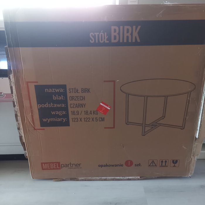 Stolik okrógły loft nowy