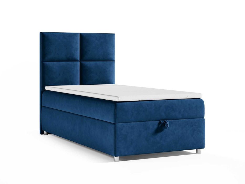 Łóżko KONTYNENTALNE SINGIEL z pojemnikiem 70x200 80x200 90x200 100x200