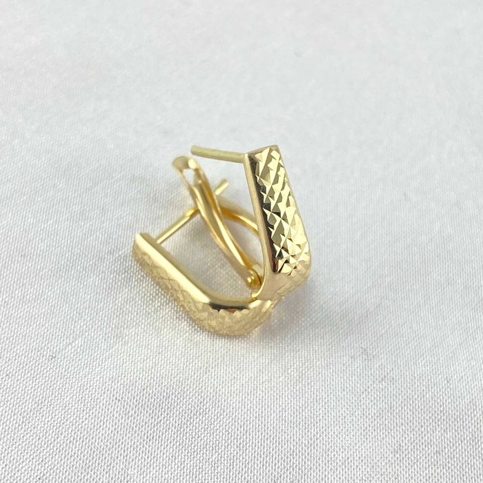 ZŁOTE kolczyki DIAMENTOWANE błyszczące PRÓBA 585 (14K)