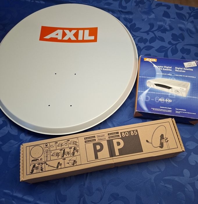 Kit digital de antena parabólica/Kit TV-SAT 80cm diametro AXIL