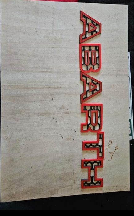 Letras Abarth disponivel varias cores